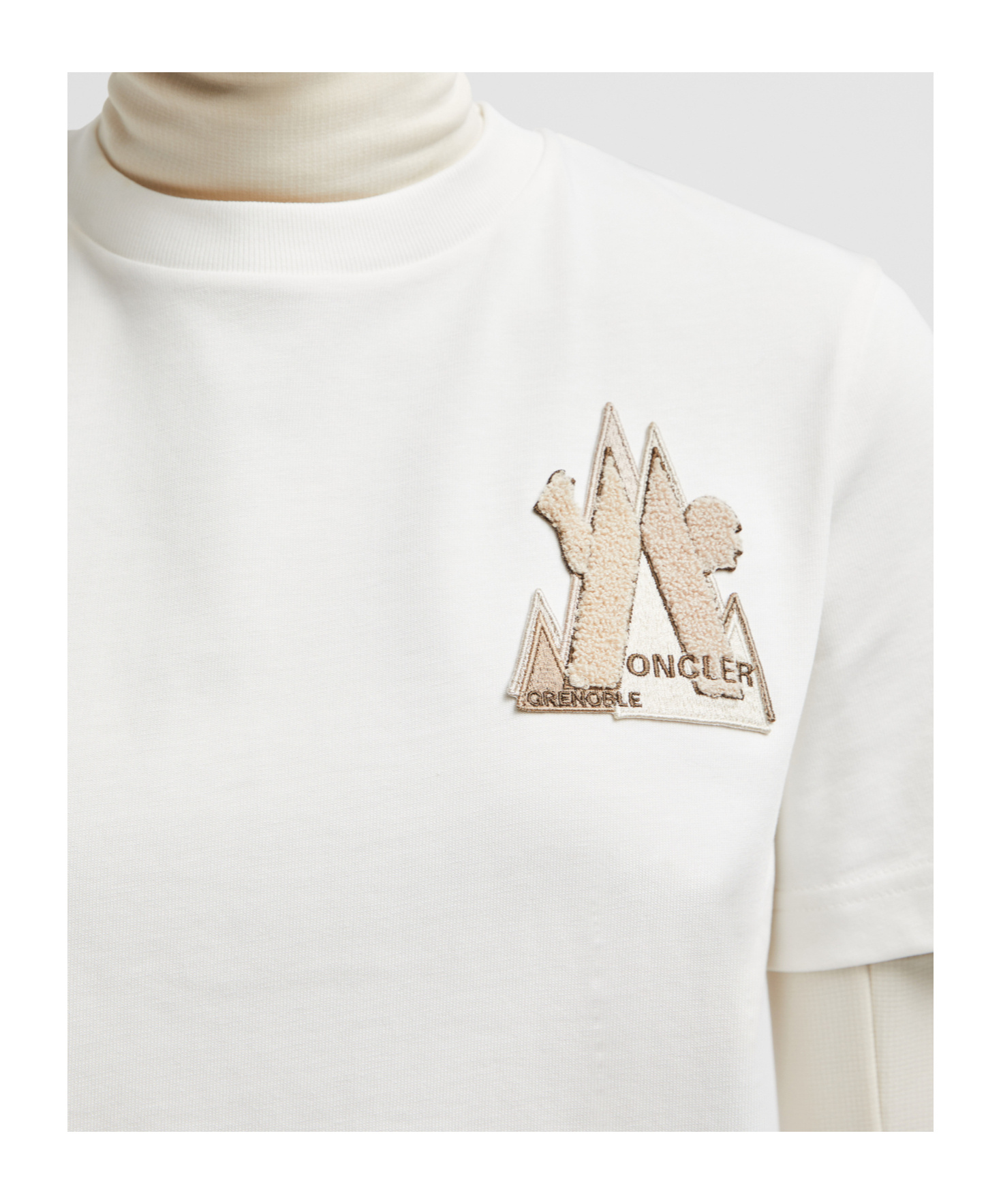 Moncler Mountain-logo T-shirt In White