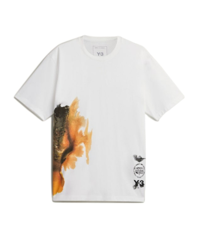 Y-3 Adidas Short Sleeve T-shirt In White