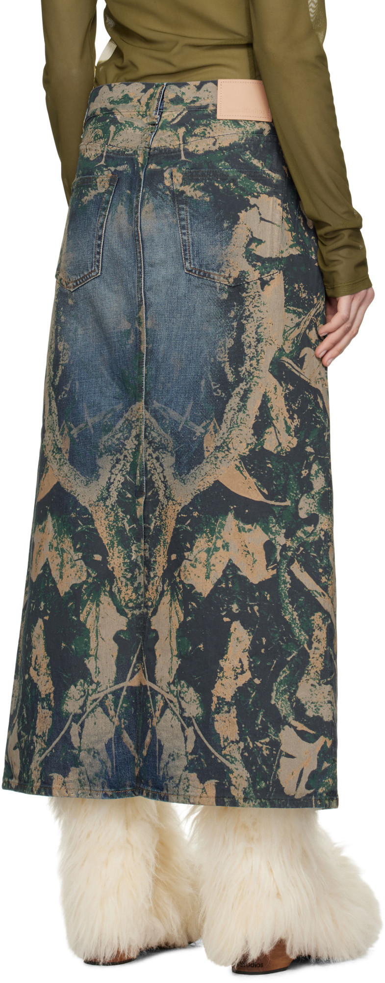 Acne Studios Belt-loop Skirt In Multicolor