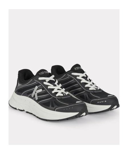 Kenzo Low Top Sneakers With Chunky Rubber Sole In Black
