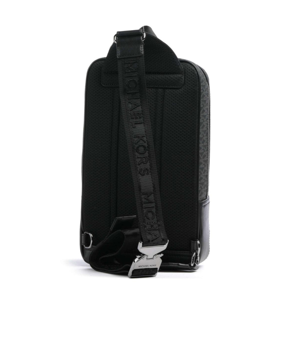 Michael Kors Hudson Sling Bag Imitation Leather Black In Black