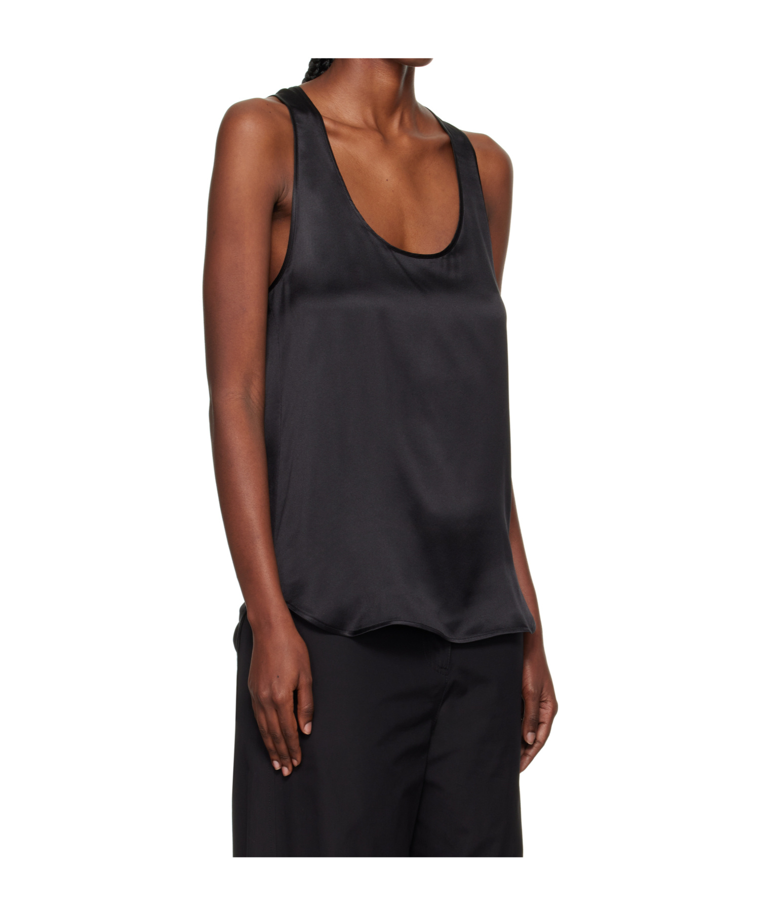 Wardrobe.nyc Scoop Neck Vest In Black