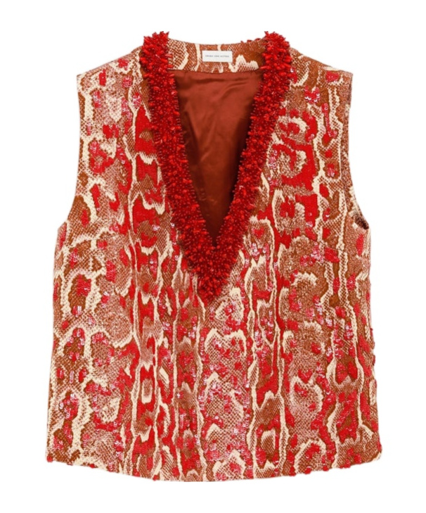 Shop Dries Van Noten Sleeveless Top In Red