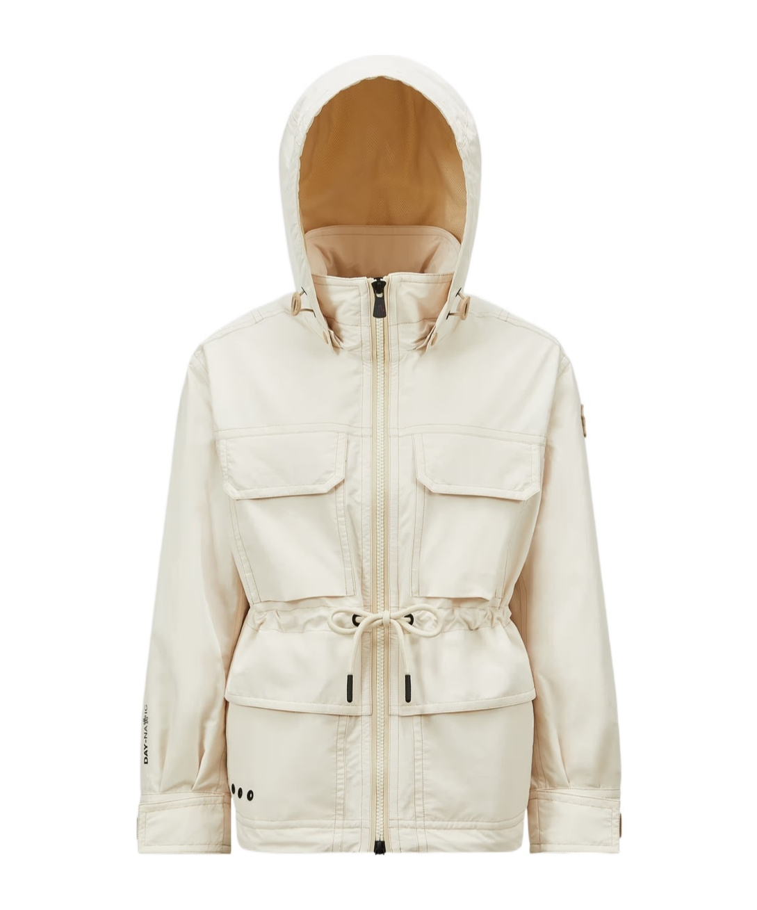 Moncler Nimba Hooded Field Down Jacket White In Nude