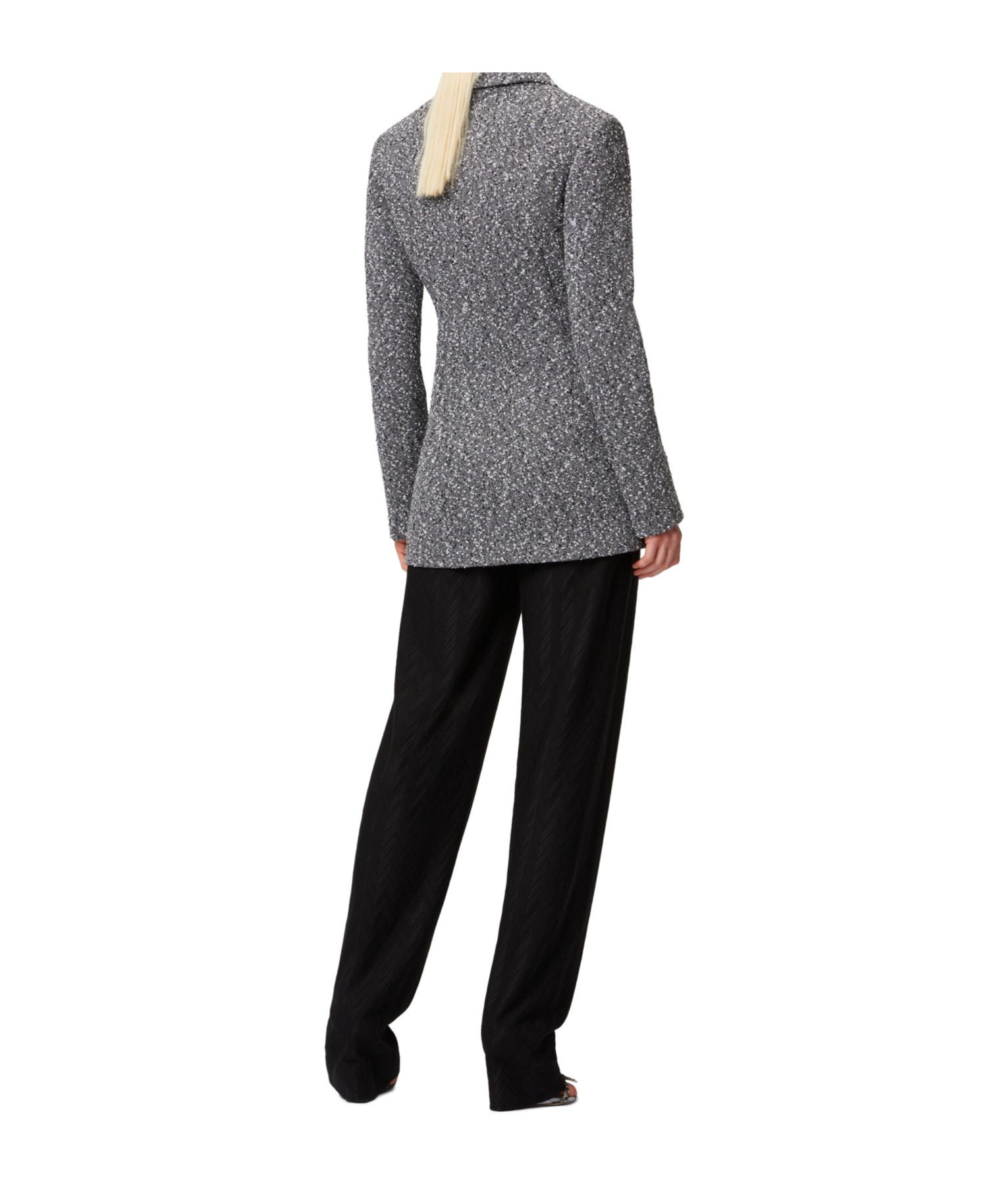 Missoni Long-sleeved Suit Jacket In Black