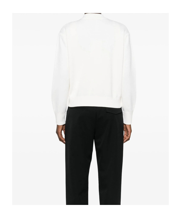 Max Mara Long-sleeved Sweater In White