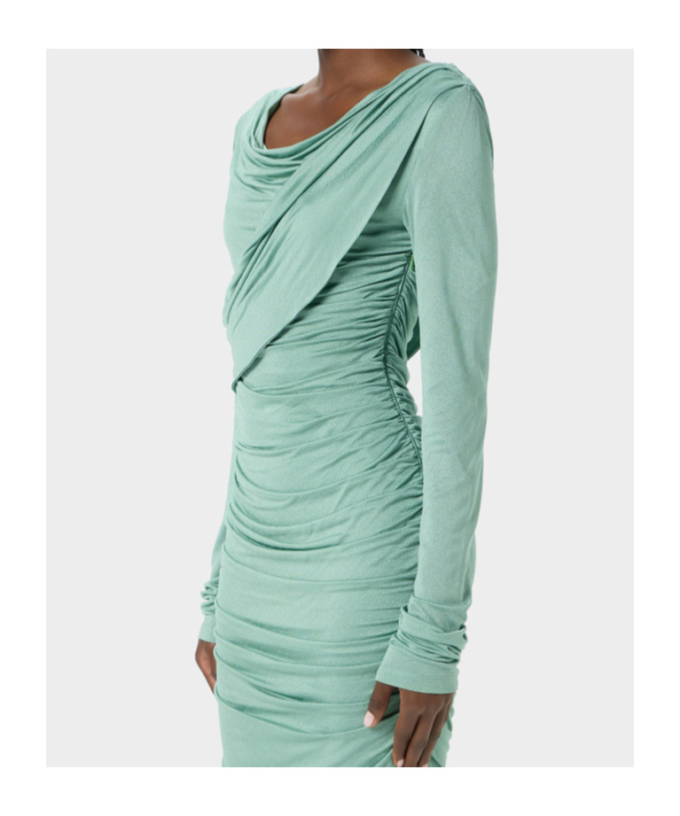 Blumarine Draped Midi Dress