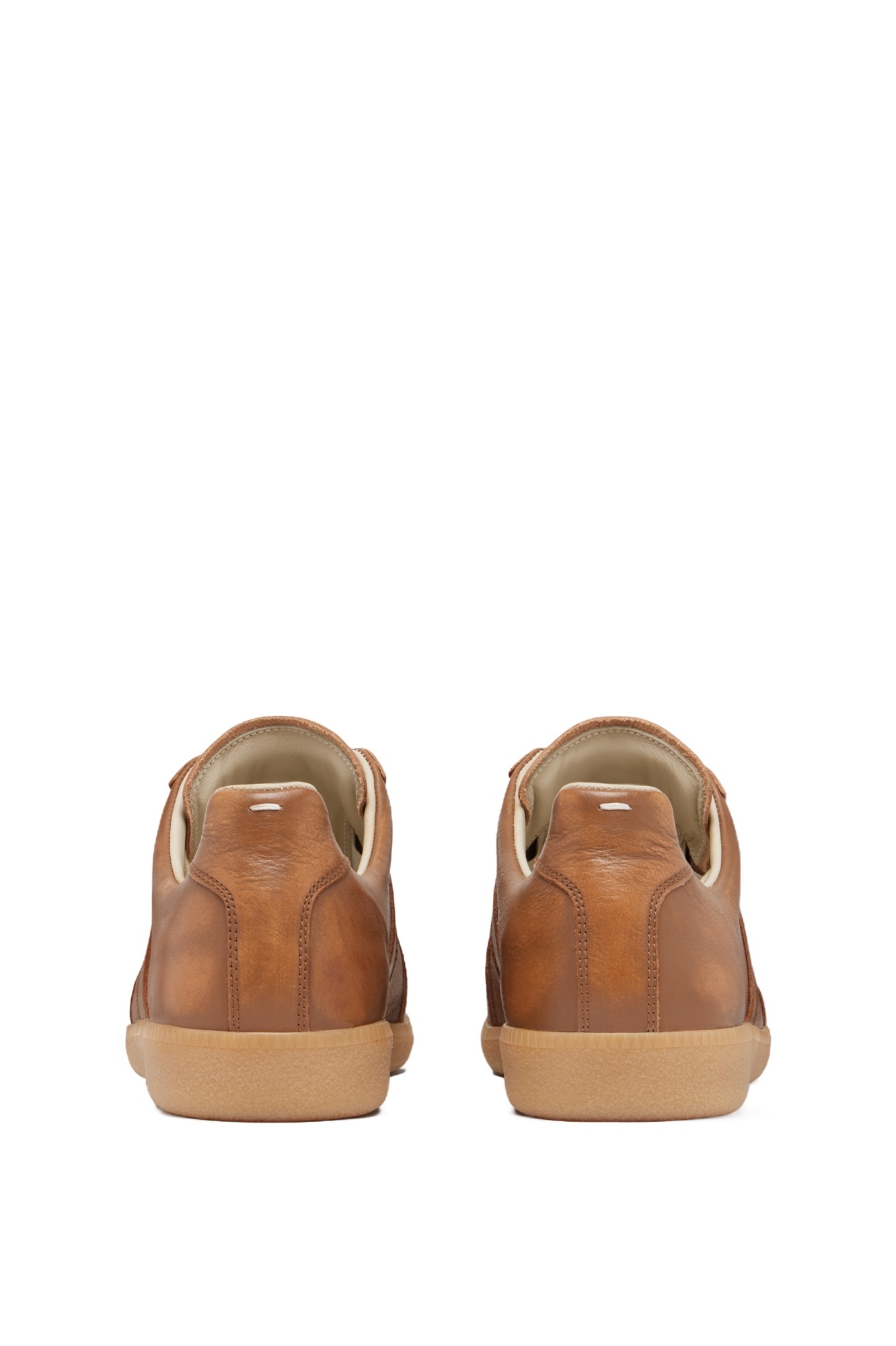 Maison Margiela Margiela Distressed Leather Replica Sneaker Brown In Brown