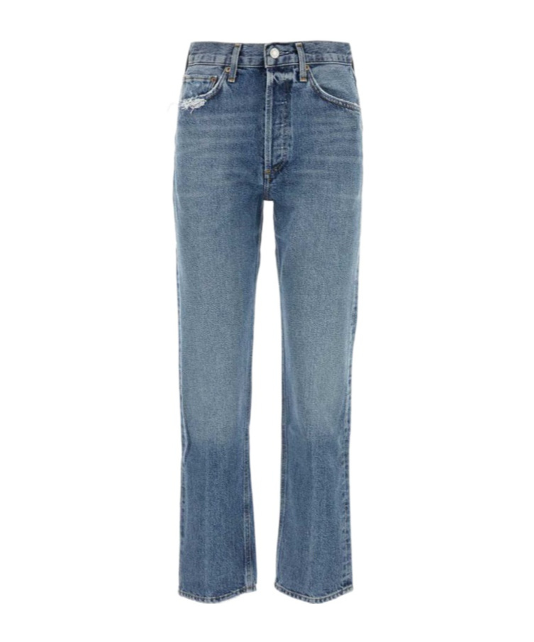 Agolde 90s Pinch Waist Cropped Jeans In Blue