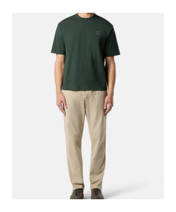 Stone Island Olive Crewneck T-shirt In Green