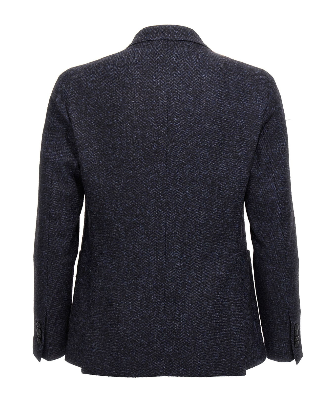 Shop Tagliatore Montecarlo Herringbone Single-breasted Blazer In Black