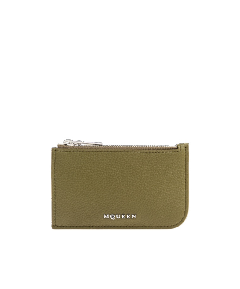 Alexander Mcqueen Sling Card Holder In Green