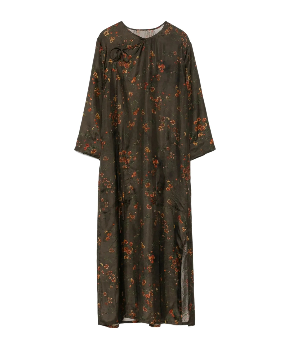 Shop Uma Wang Print Dress In Green