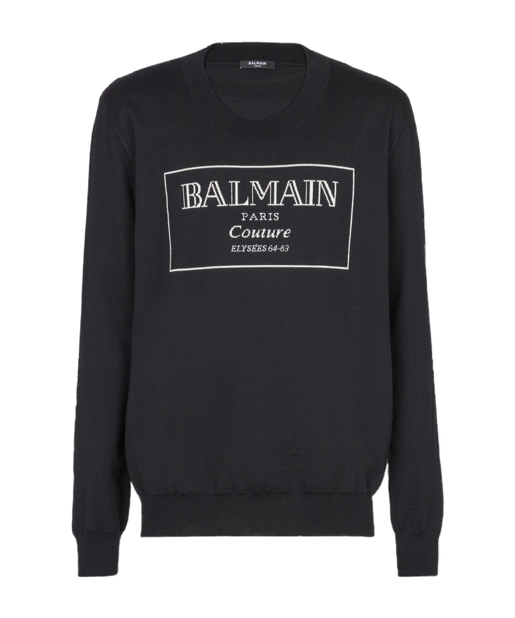 Balmain High Fashion Knit Sweater In Black