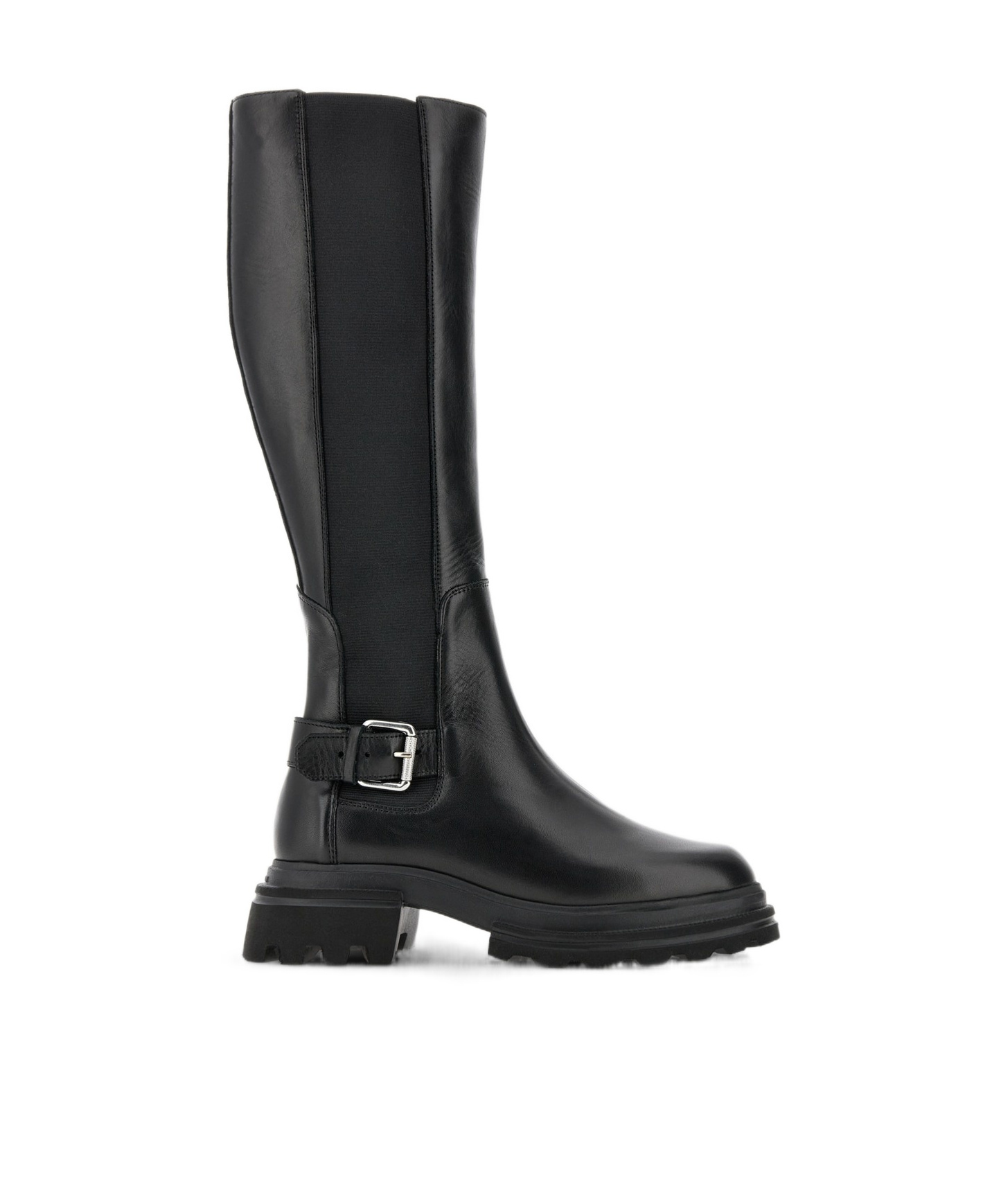 Shop Hogan Buckled Knee-high Boots In Black