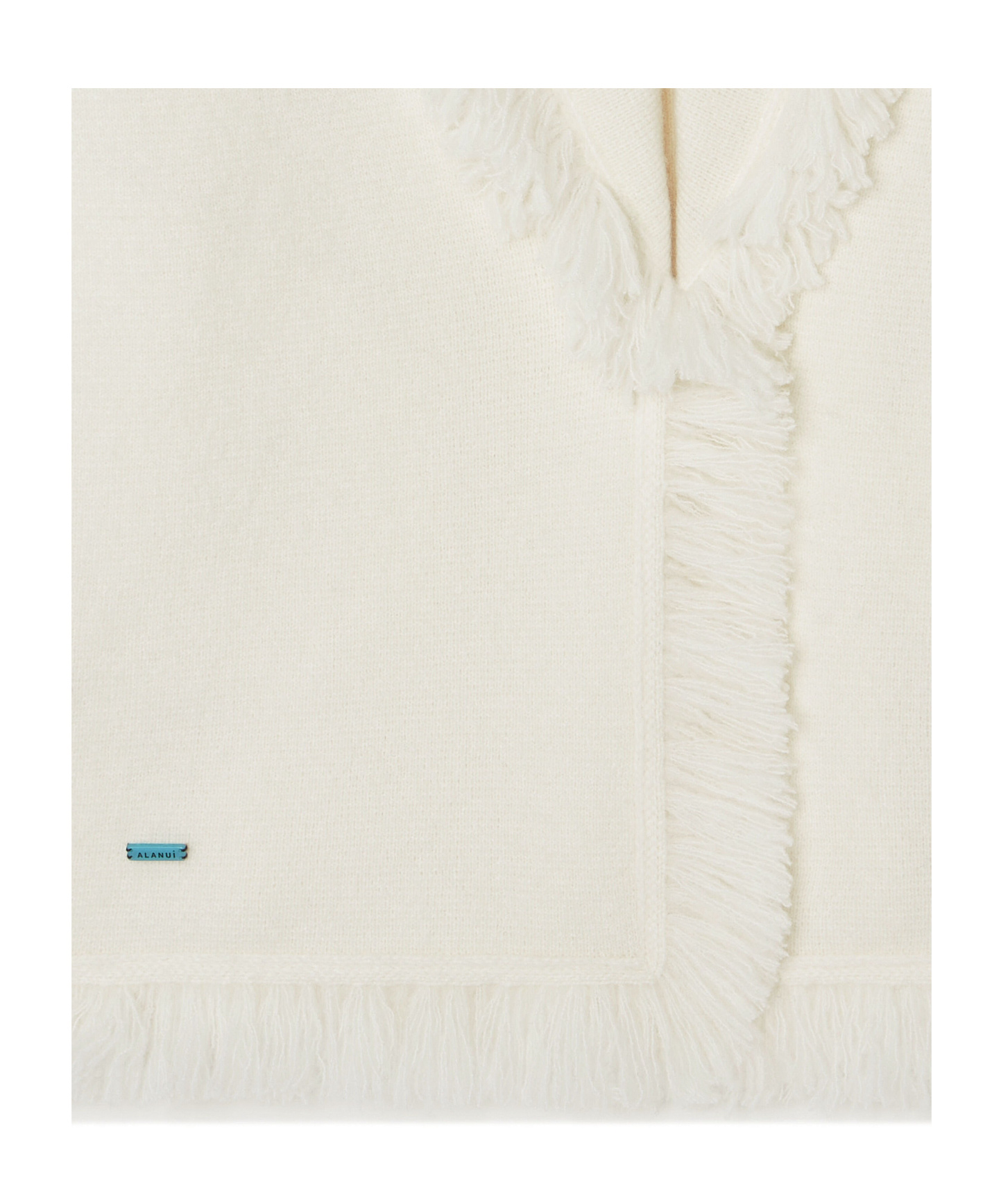Alanui Finest Fringed Shawl-collar Cardigan In White