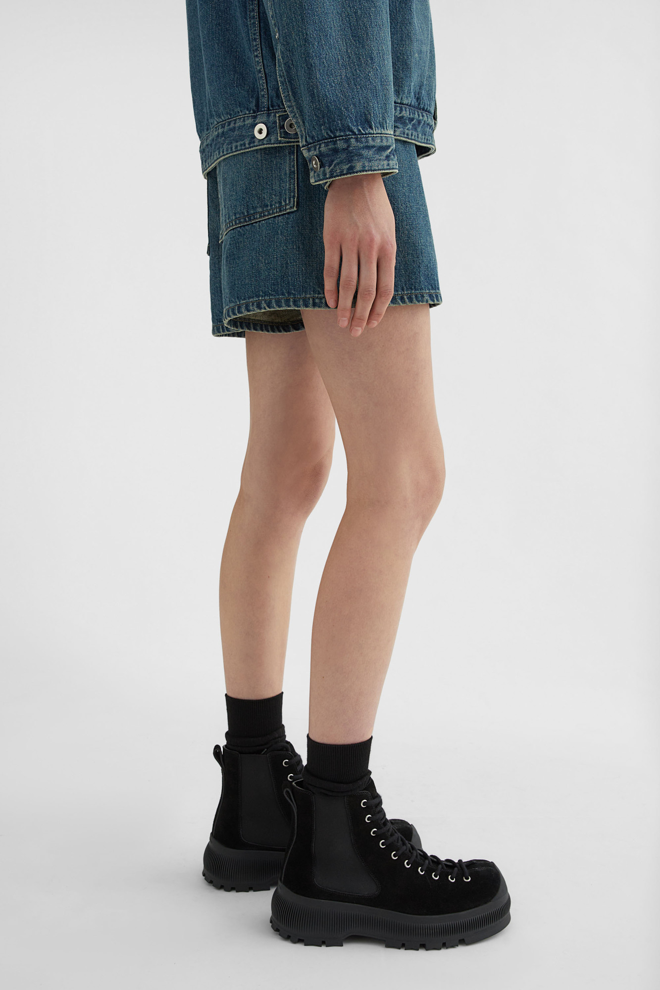 Shop Jil Sander Denim Shorts In Blue