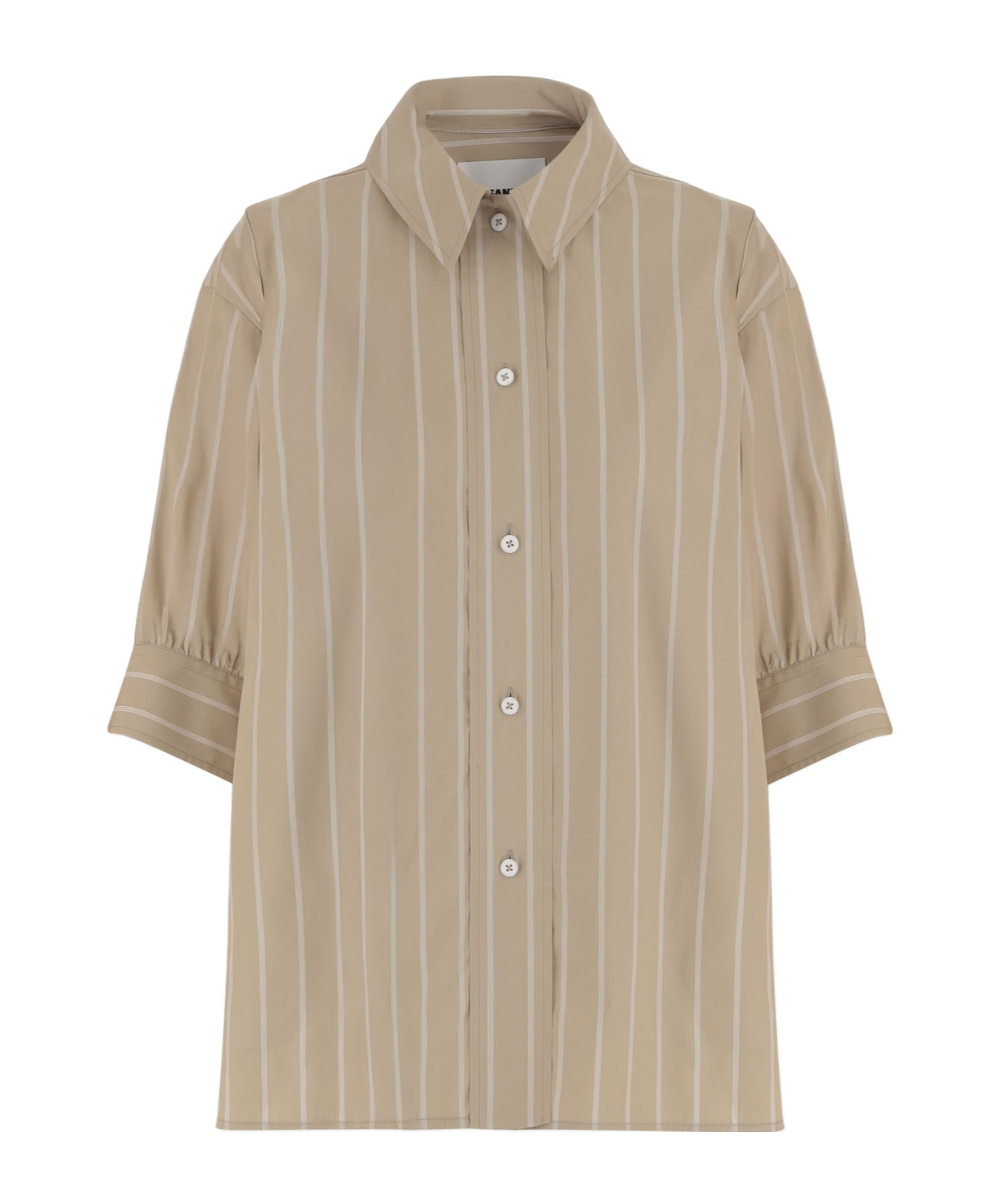 Jil Sander Short-sleeved Striped Shirt In Green