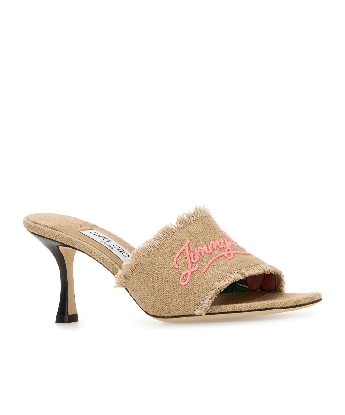 Jimmy Choo Sabot Alexia 70 In Tessuto Beige Donna In Beige