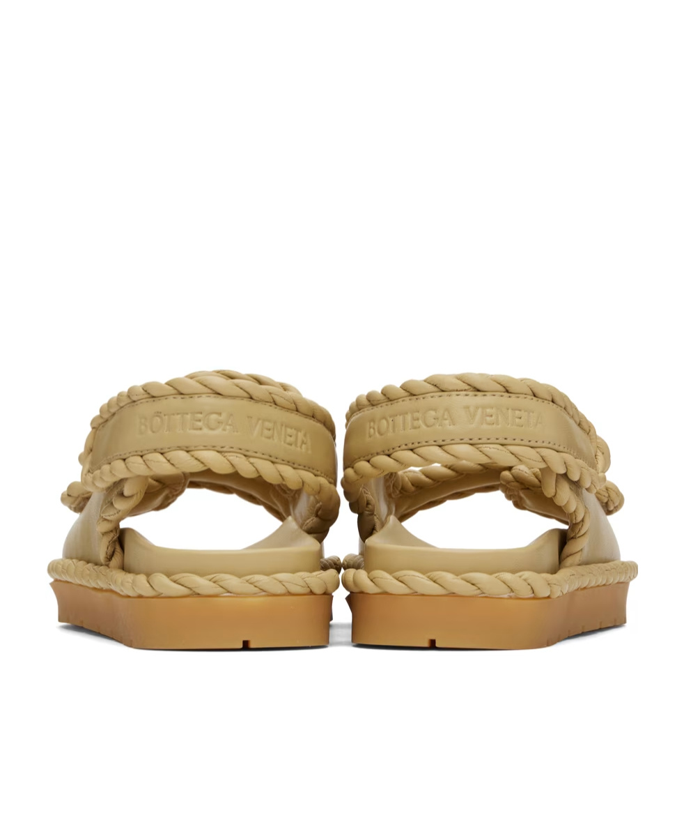 Bottega Veneta Jack Leather Braid Dual-band Sandals In Nude