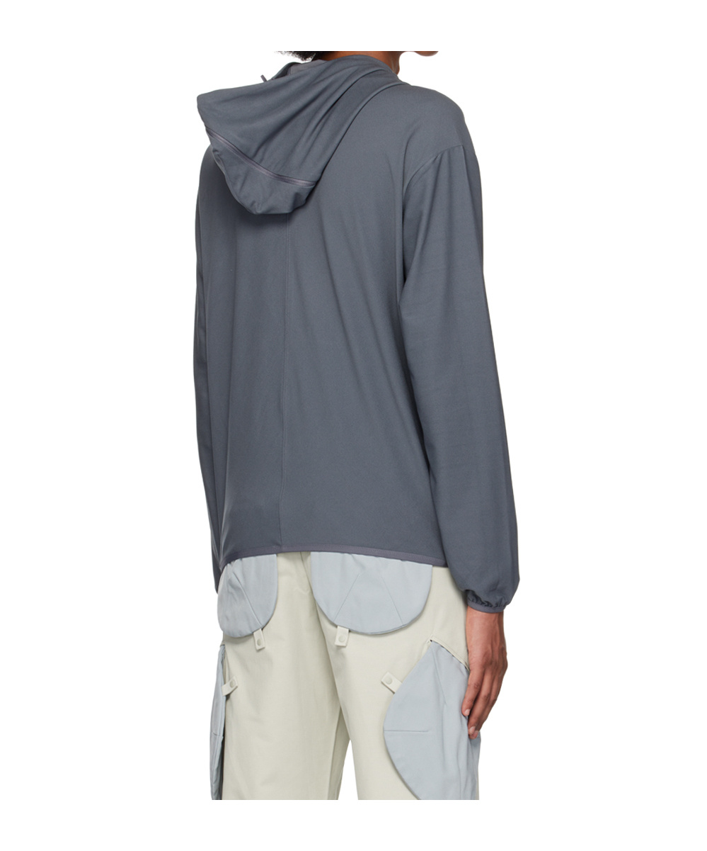 Post Archive Faction (paf) Ssense Exclusive Gray 5.0 Center Hoodie In Gray