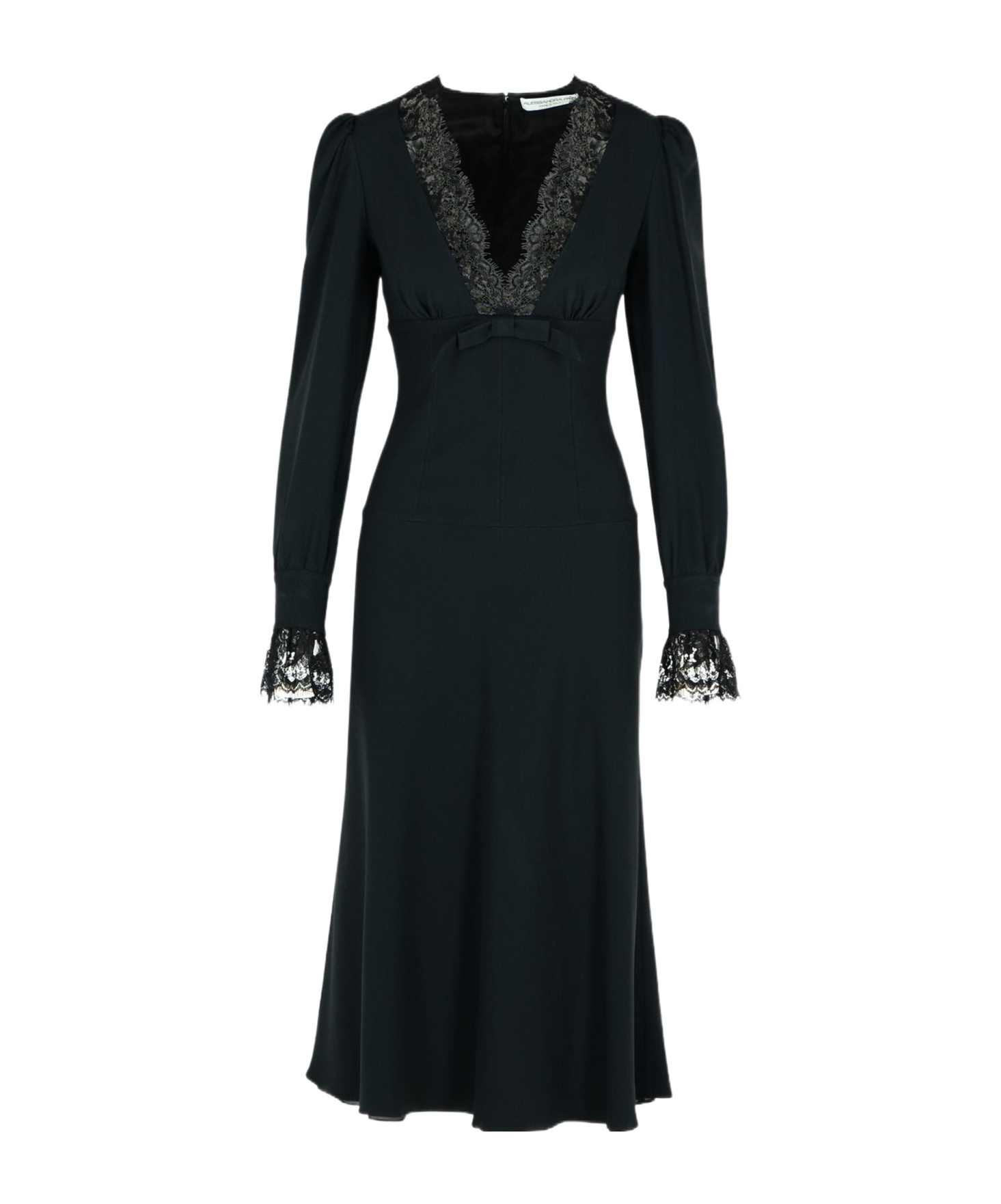 Alessandra Rich V-neck Dress In Black
