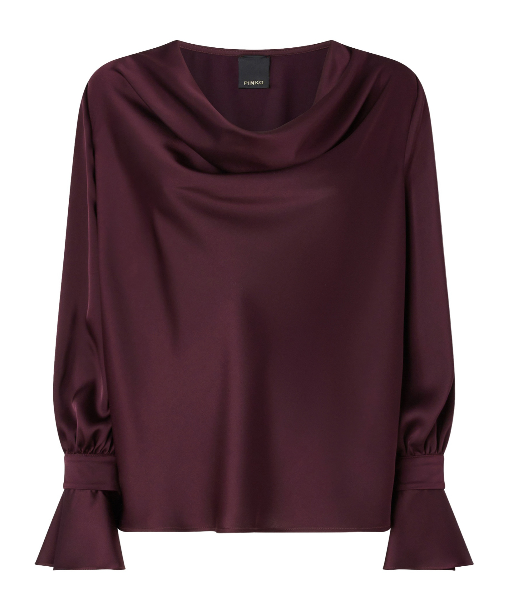 Pinko Long-sleeved Blouse In Gray
