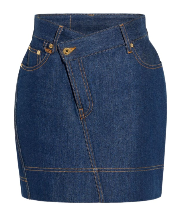 Jacquemus Denim La Jupe De-nmes Mini Skirt In Blue