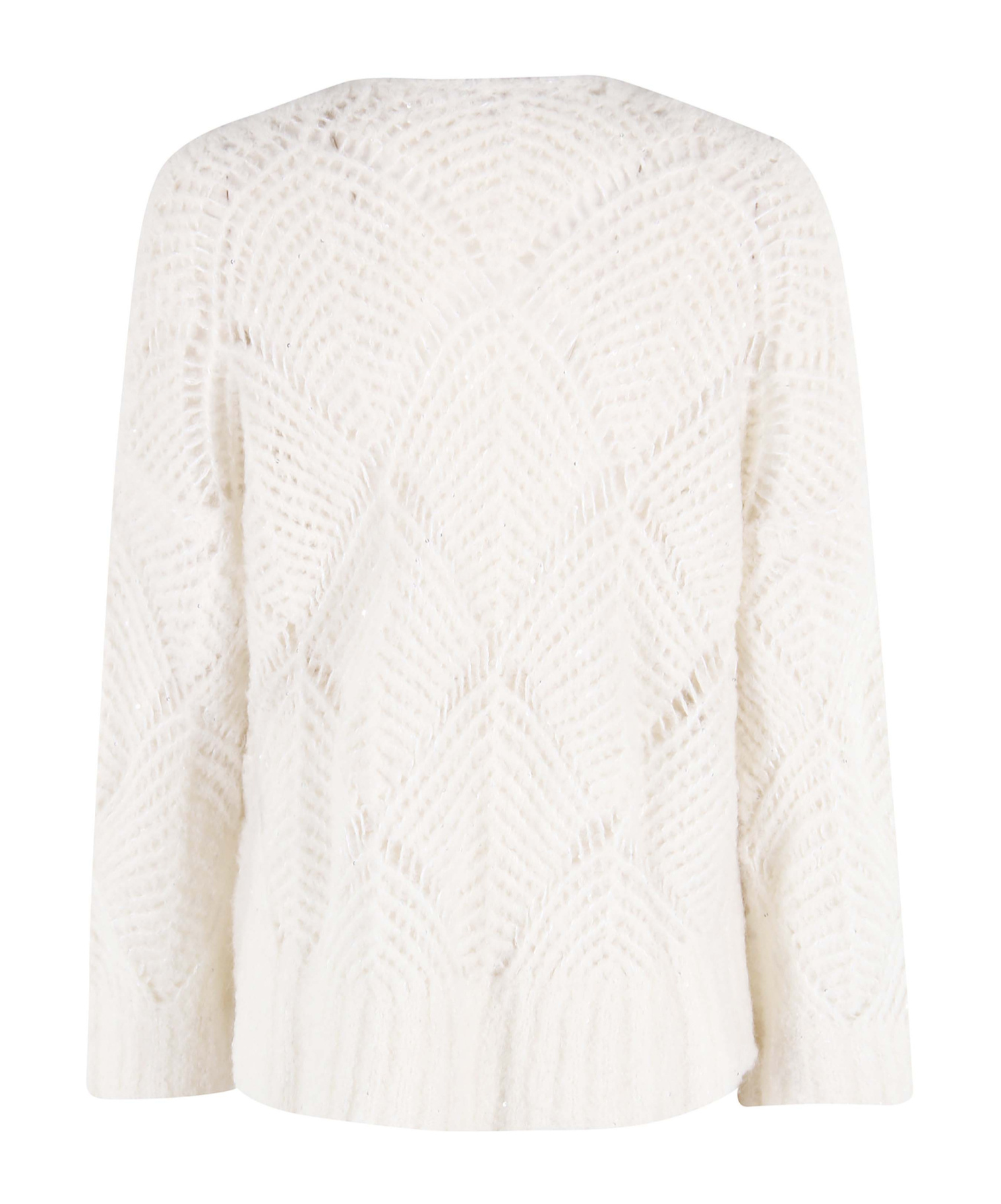 Antonelli Openwork Knitted Sweater In White