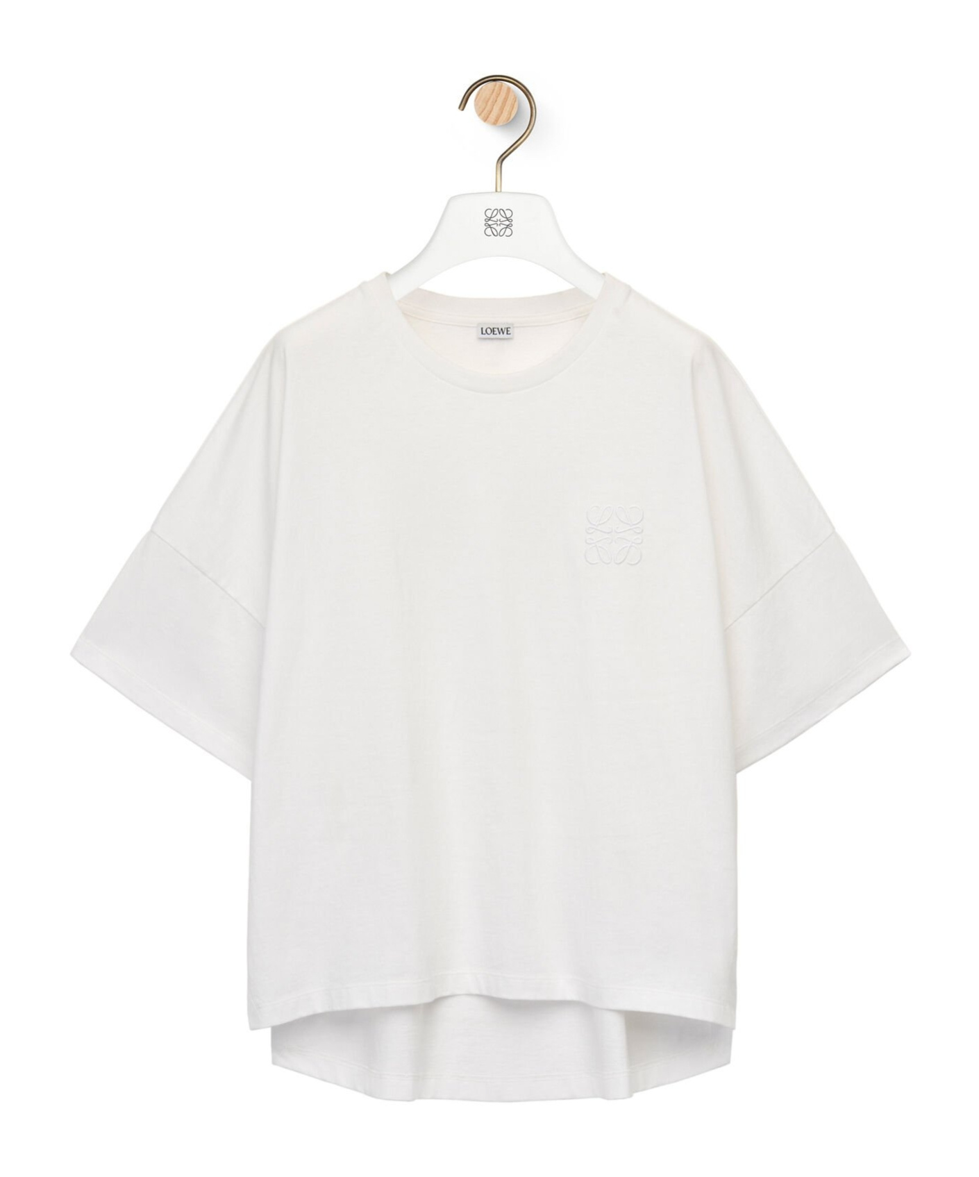 Loewe Short Oversize Anagram T-shirt In Cotton In White