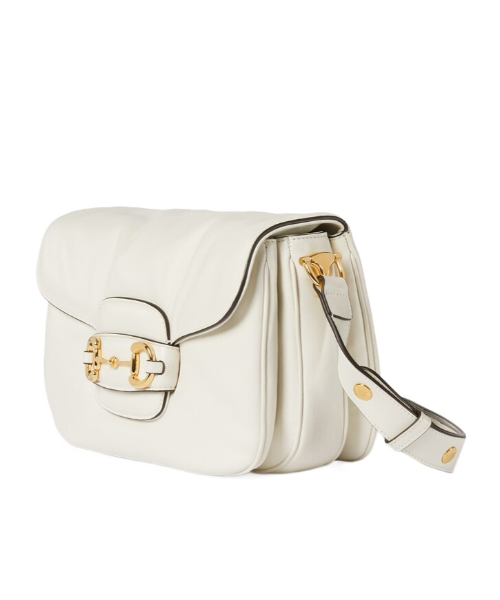 Gucci Horsebit 1955 Aura Small Shoulder Bag In White