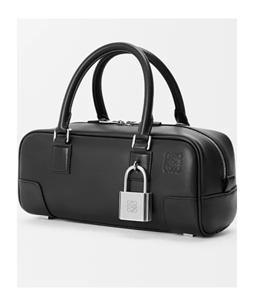 Loewe Womens Black Amazona 23 Cropped Leather Shoulder Bag In Black