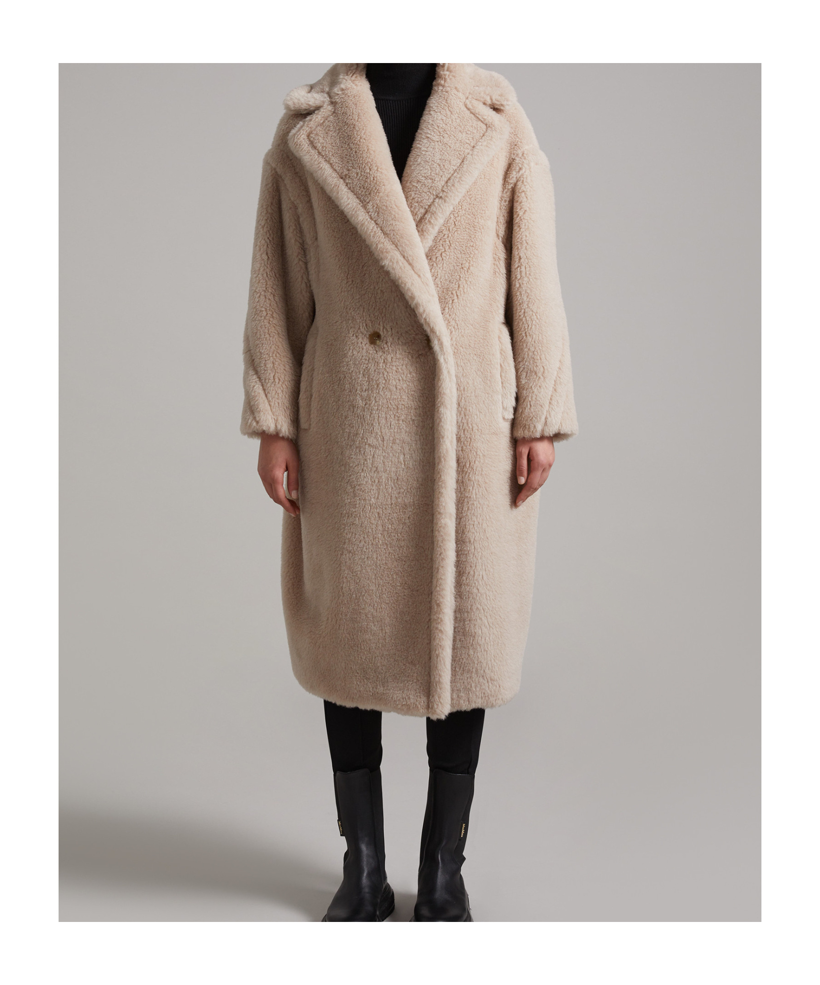 Max Mara Icon Teddy Bear Alpaca And Wool Coat