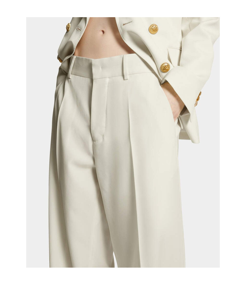 Dsquared2 Man Big Wool Pant In White
