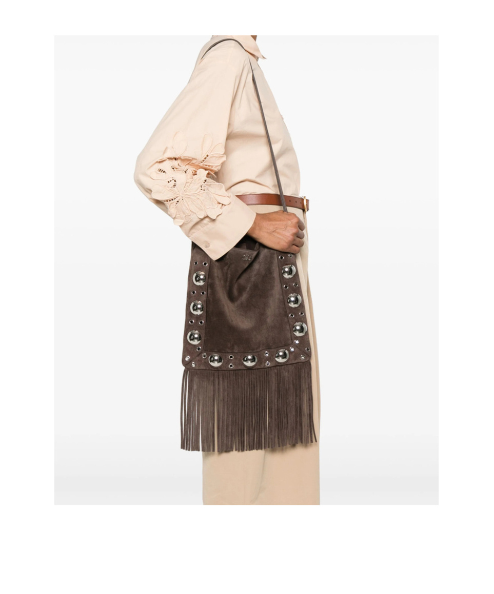 Valentino Fringe-detailed Cross Body Bag In Black