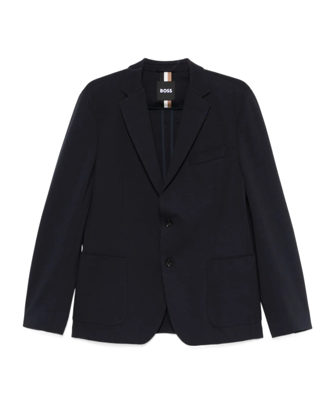 Hugo Boss Single-breasted Blazer In Midnight Blue