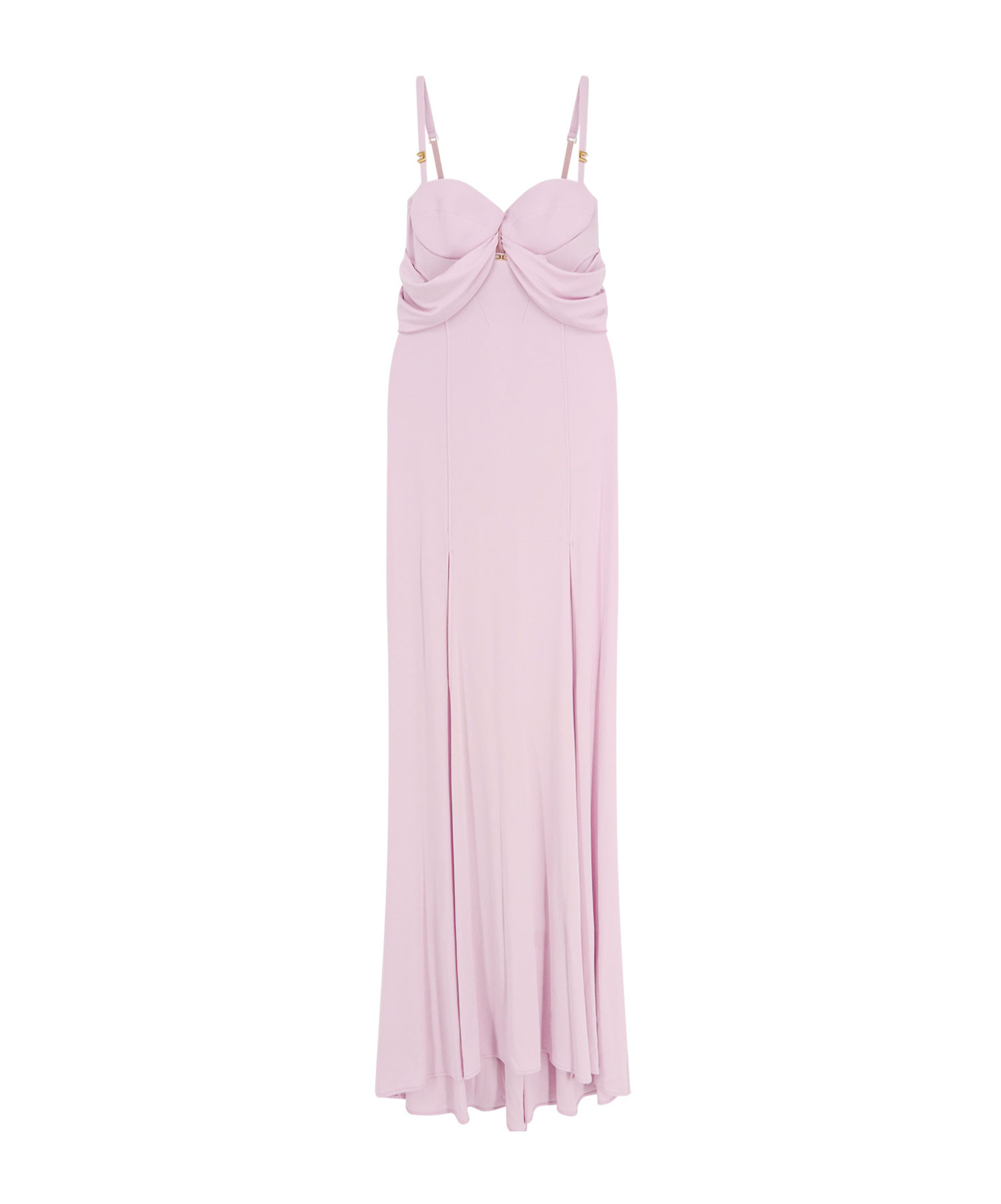 Elisabetta Franchi Red Carpet Stretch Viscose Long Dress In Pink