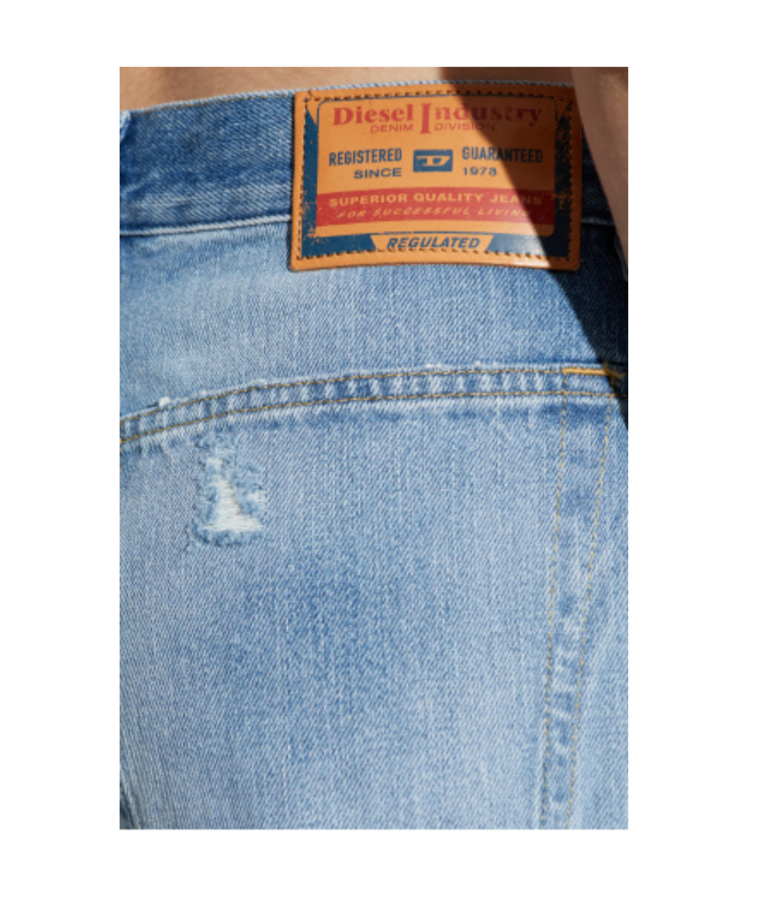 Diesel Belt Loop Jeans In Blue