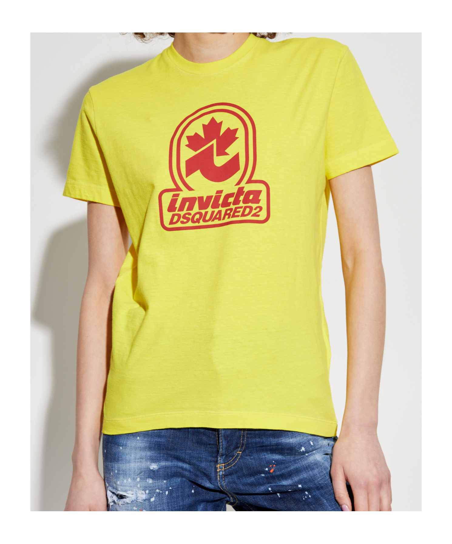 Dsquared2 T-shirt Mit Logo-print In Yellow
