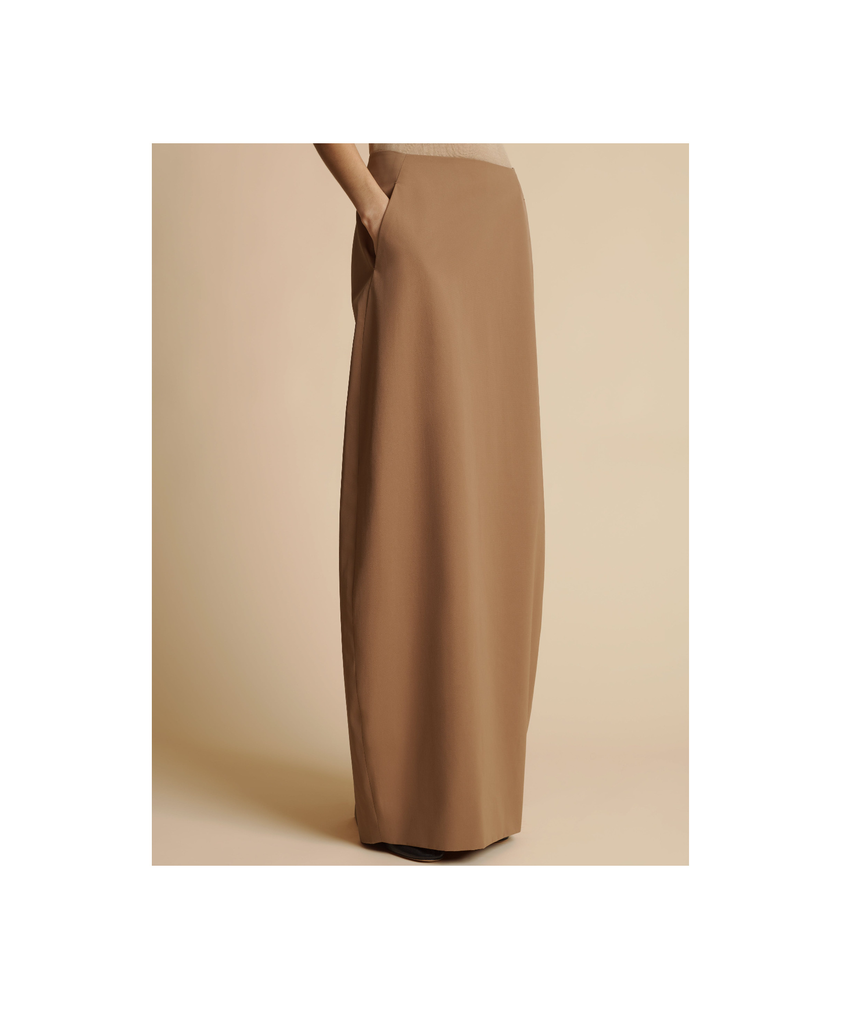 Khaite Lauson Maxi Skirt In Brown