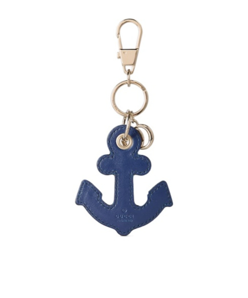 Gucci Keychain With Anchor Detail In Blue
