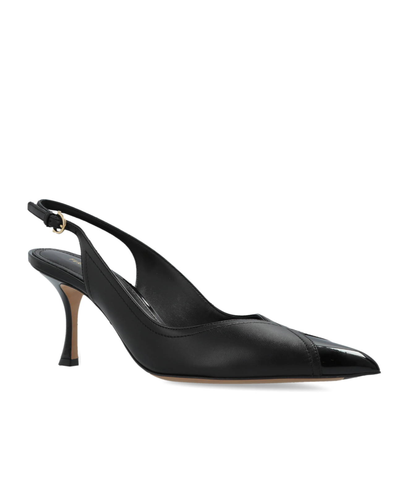 Ferragamo Egna 70 Leather Slingback Pumps In Black