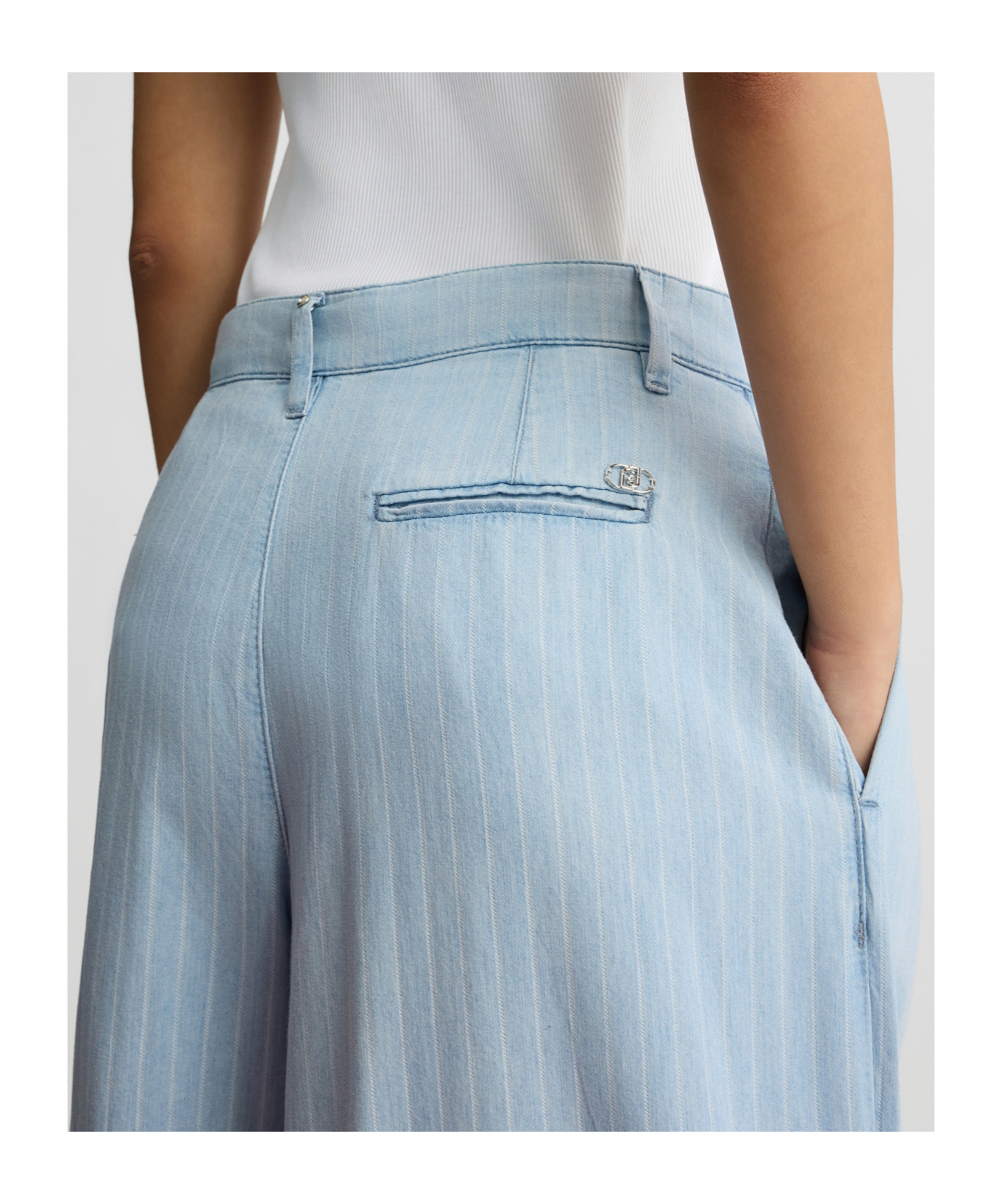 Liu •jo Pinstripe Denim Trousers