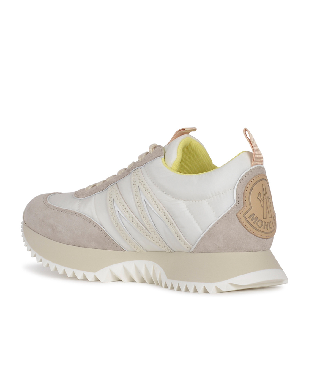 Moncler Pacey Sneakers Leather M-shaped Detail In Multi