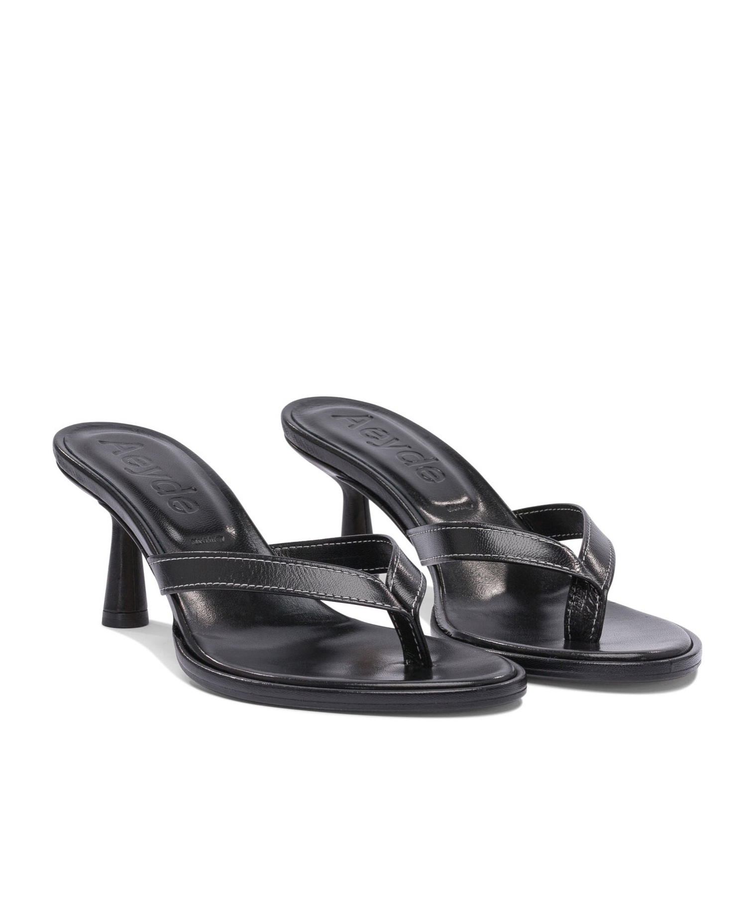 Shop Aeyde Kitten Heel High Heel Sandals