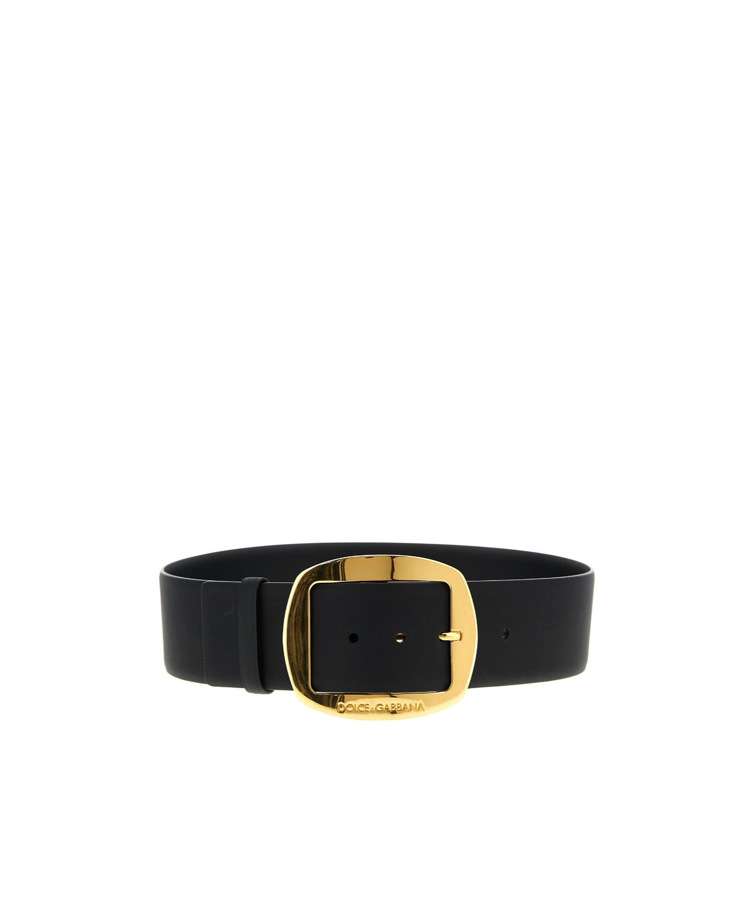 Dolce & Gabbana Maxi Buckle Belt Belts Black In Black