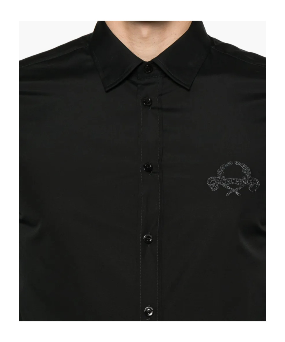 Moschino Long-sleeved Shirt In Black