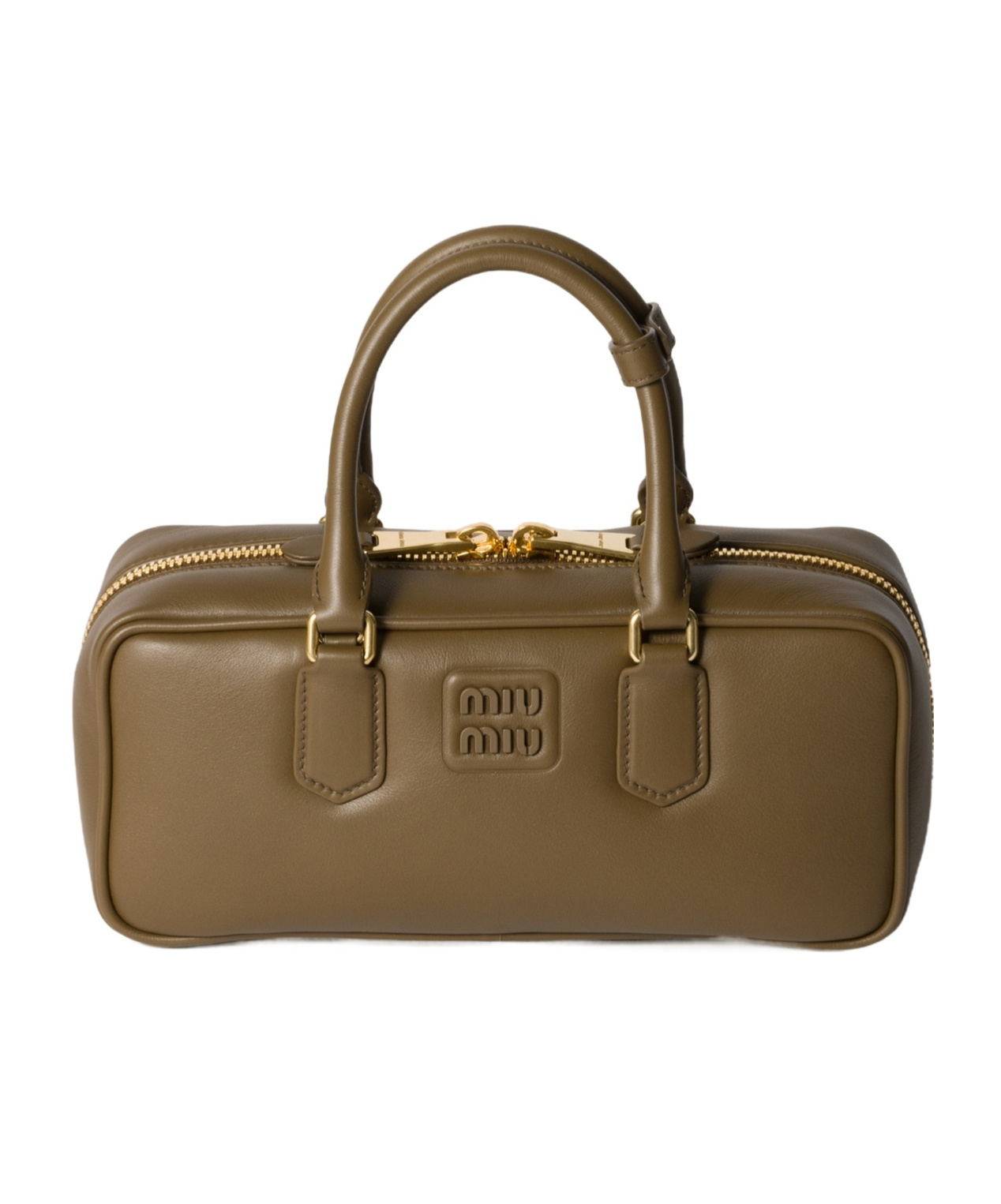 Miu Miu Arcadie Leather Bag In Green
