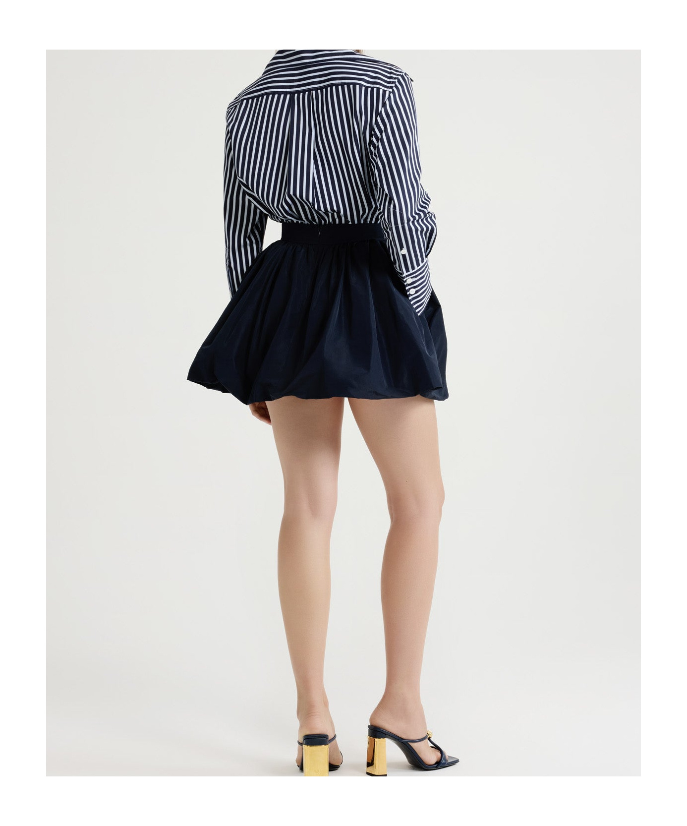 Patou Tailored Shirt In Printed Organic Cotton Poplin In Black