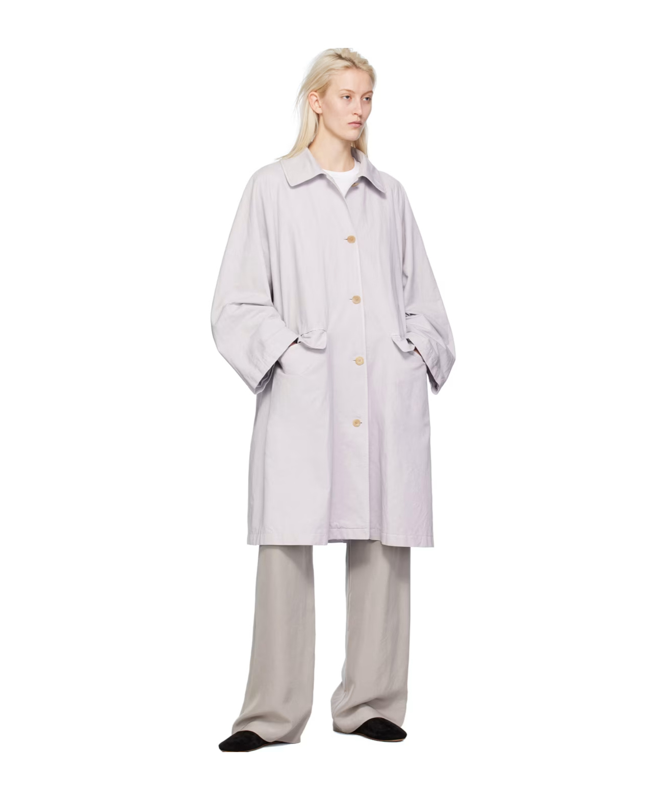 The Row Garth Lapel Windbreaker In White